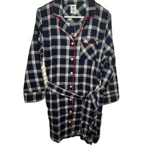 Lands' End Blue and White Nightgown | Medium | NWOT